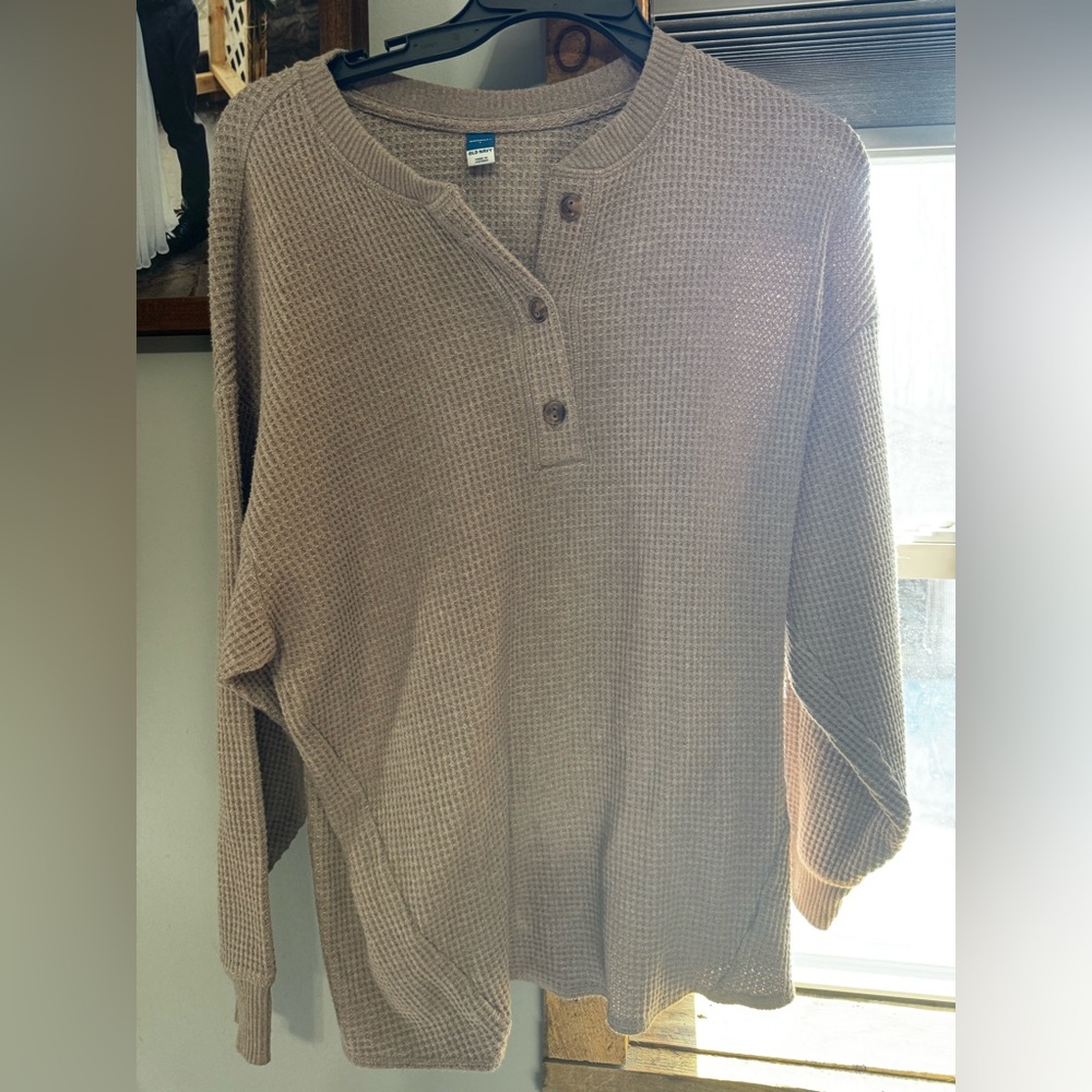 Maternity waffle knit